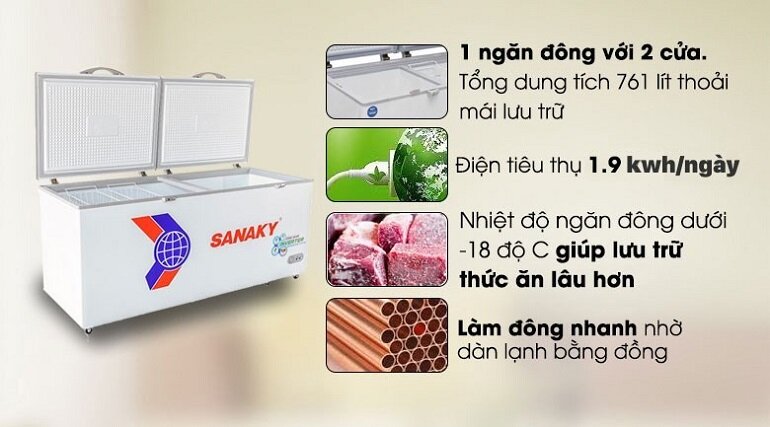 Tủ đông Sanaky giá bao nhiêu? Báo giá tủ đông Sanaky mới nhất