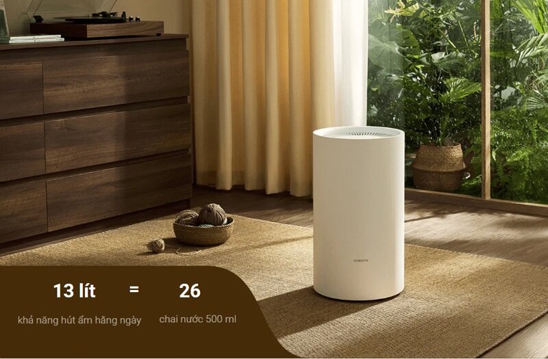 Máy hút ẩm 13l Xiaomi Smart Dehumidifier Lite siêu êm ái, nhiều tiện ích thông minh