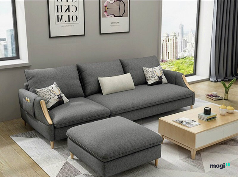 Sofa văng màu xám tro trang trọng, tinh tế