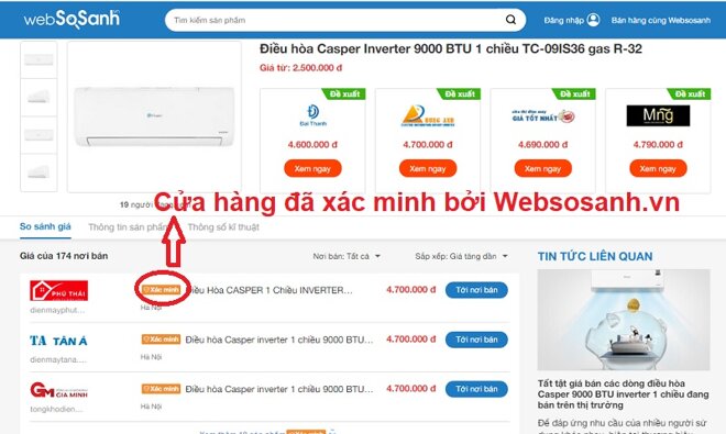 Cửa hàng đã được Xác minh bởi Websosanh.vn là gì?