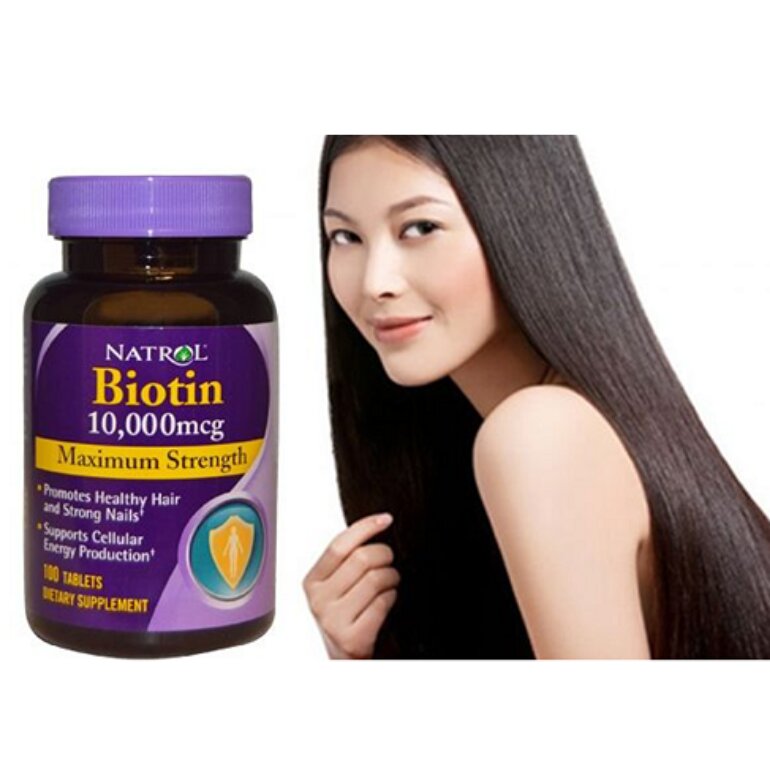 Thuốc mọc tóc Biotin hãng Natrol của Mỹ