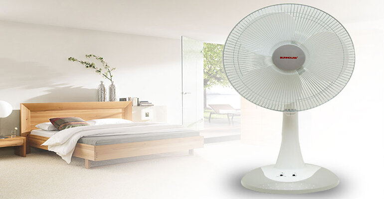 Quạt tích điện Sunhouse SH762 thích hợp sử dụng cho những nơi thường xuyên mất điện quạt tích điện