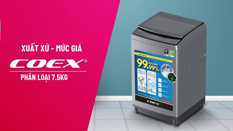 TOP máy giặt Coex 7,5kg giá chỉ khoảng 3 triệu đồng, đáng mua nhất cuối năm 2025
