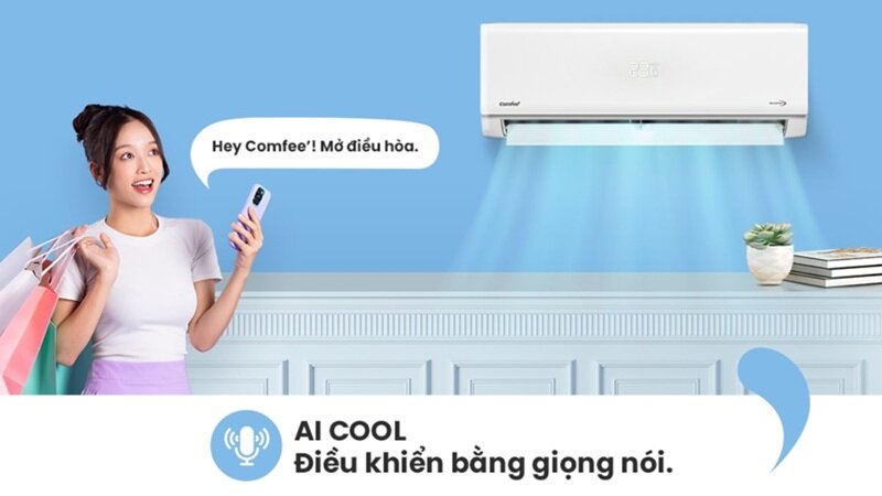Điều hòa Comfee CFS-13FWFF-V giá chỉ 5 triệu đồng, có màng lọc kép, wifi thông minh