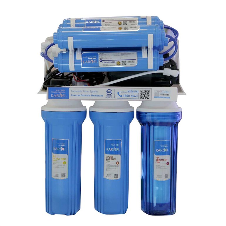 Máy lọc nước Karofi KT-E9RO cho tỉ lệ thu hồi nước đạt tỉ lệ lên đến 60% và công suất lọc là 20 lít/giờ.