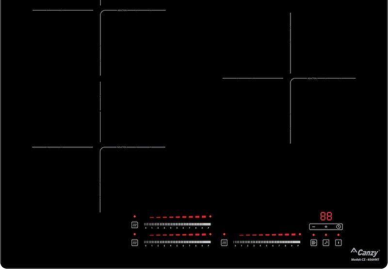 Bếp từ 3 vùng nấu Canzy CZ 656HNT nổi bật không gian nội thất nhà bếp