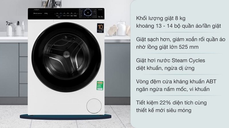 Máy giặt Samsung AI Ecobubble 8kg AQD-A800F.W