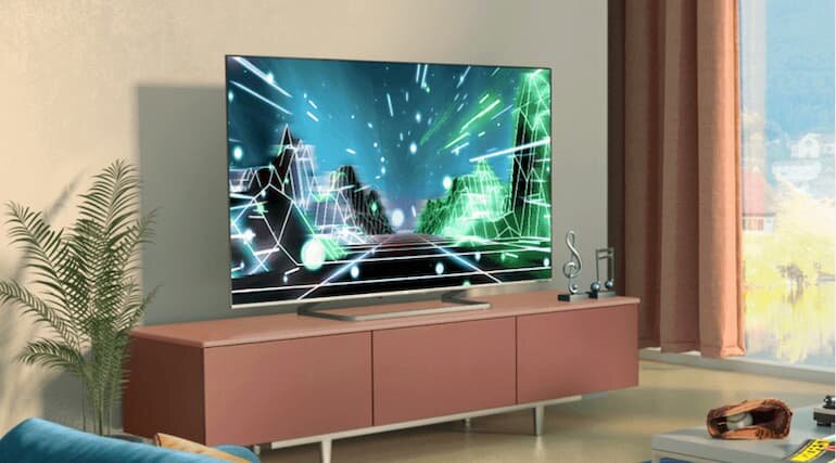 Tivi TCL QLED 4K 55 inch 55C728 với thiết kế thanh mảnh, tinh tế