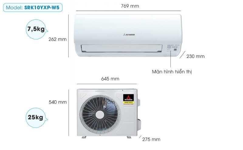 Điều hòa Mitsubishi Heavy SRK10YXP-W5: Giải pháp làm mát siêu xịn, lại tiết kiệm điện