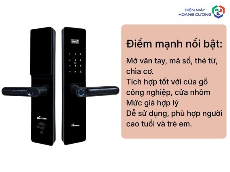 Khóa cửa điện tử hãng nào tốt? So sánh 5 thương hiệu Hafele, Bosch, Demax, Hubert, Giovani