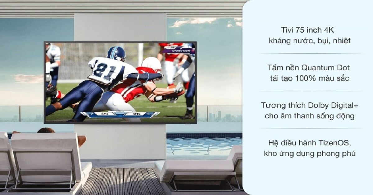 QLED TV Samsung 4K The Terrace 75 inch: Kiệt tác nghệ thuật!