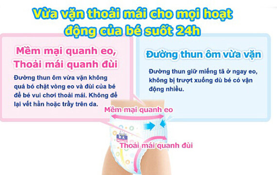 Tã bỉm Merries giúp bé thoải mái vận động