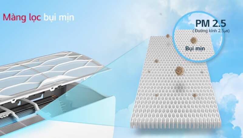 Giá đã rẻ, điều hòa LG inverter IEC09G1 lại tiết kiệm điện và lọc bụi mịn rất tốt!
