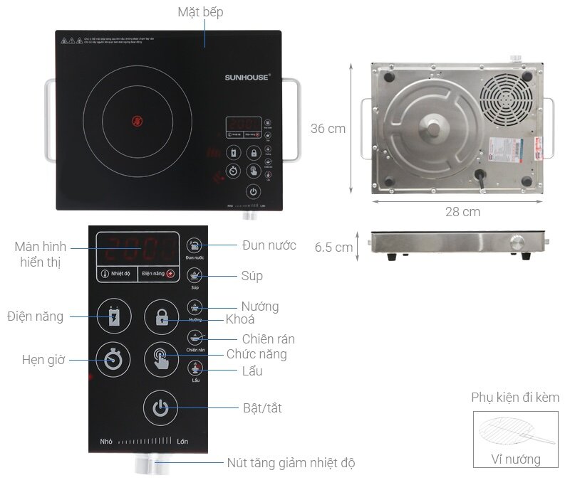 Ưu điểm dòng sản phẩm bếp điện Sunhouse