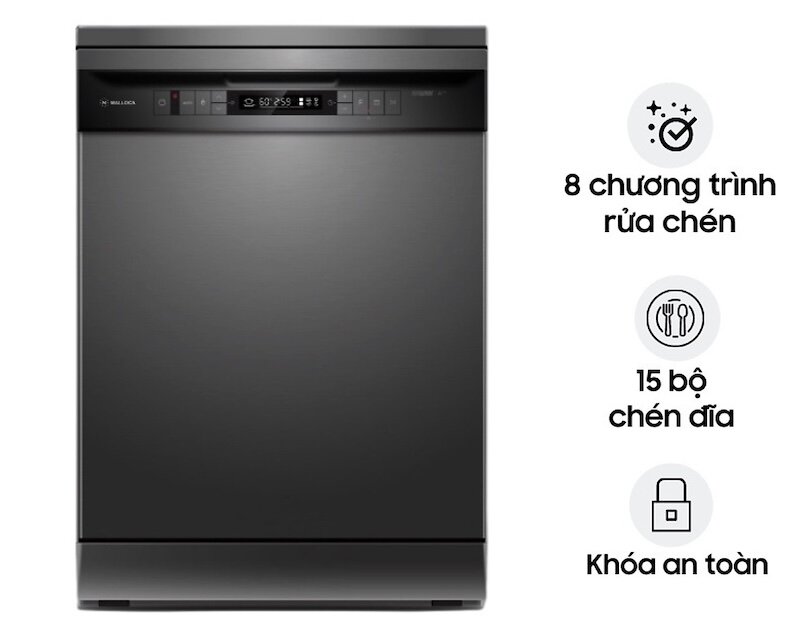 Khám phá bí kíp dùng máy rửa bát Malloca WQP12-7635BS đúng chuẩn
