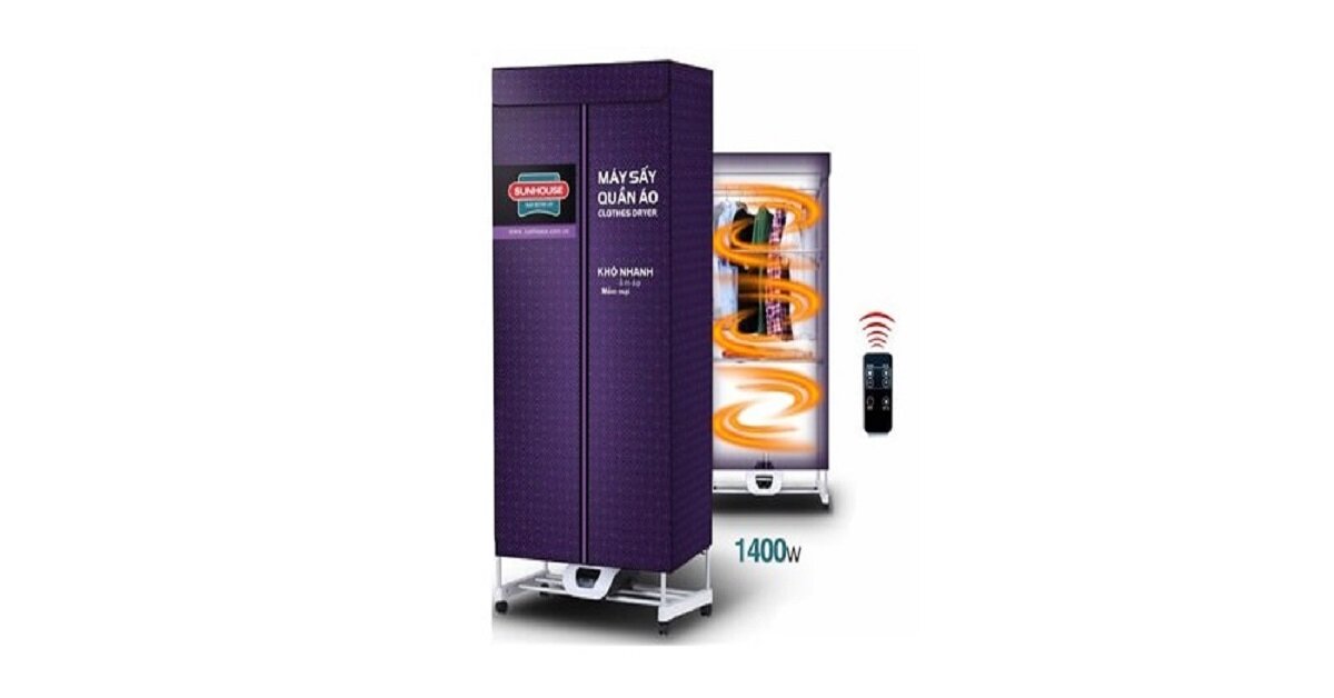 Quần áo có nhanh khô trong máy sấy quần áo Sunhouse SHD2707 không?