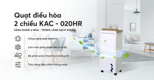 Quạt điều hòa hai chiều Karofi KAC-020HR: Thiết kế sang trọng, hiệu suất làm mát cao