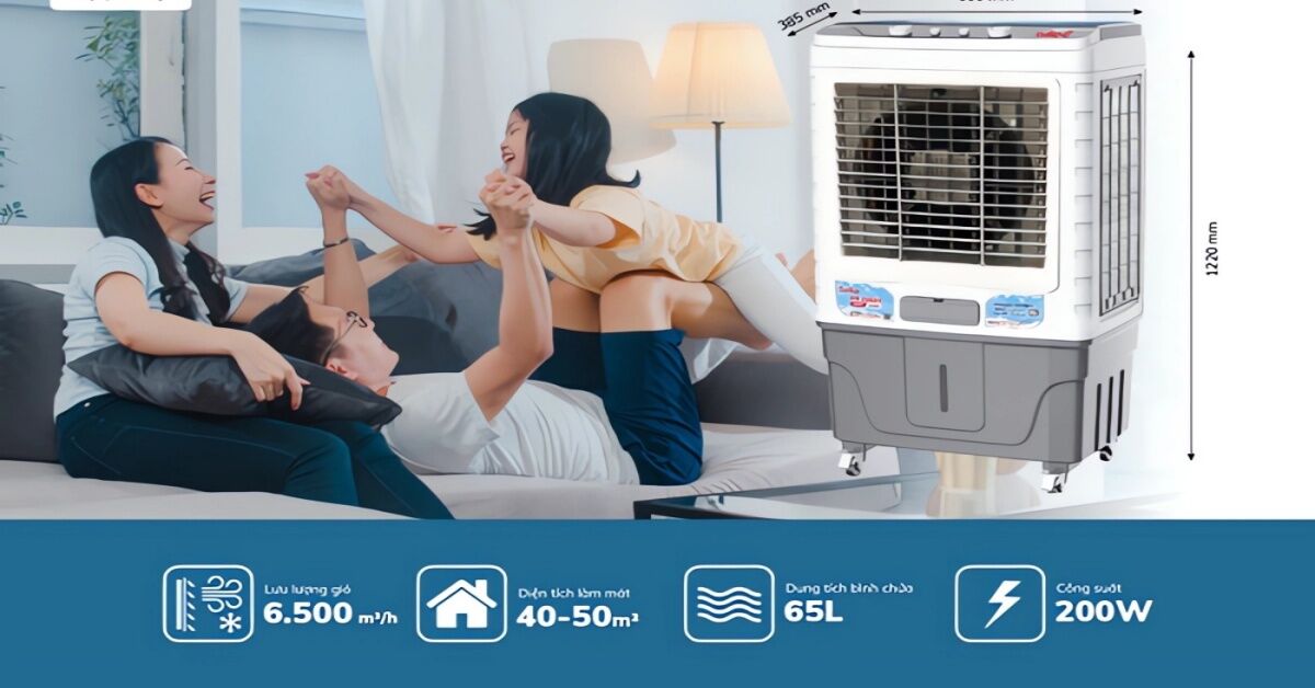 Quạt điều hòa Saiko AC-6800: Thiết kế sáng tạo, hiệu quả làm mát tối ưu