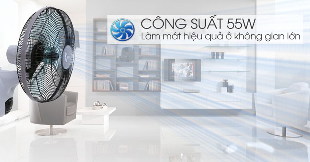 Quạt treo tường công suất bao nhiêu, có hao điện không?