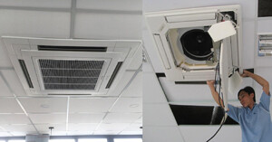 Quy trình vệ sinh điều hòa âm trần Nagakawa NT-A36R1U16 với 4 bước đơn giản