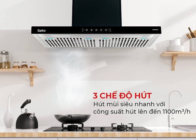 Máy hút mùi Sato HM037.B trở thành người giữ hồn cho gian bếp Việt