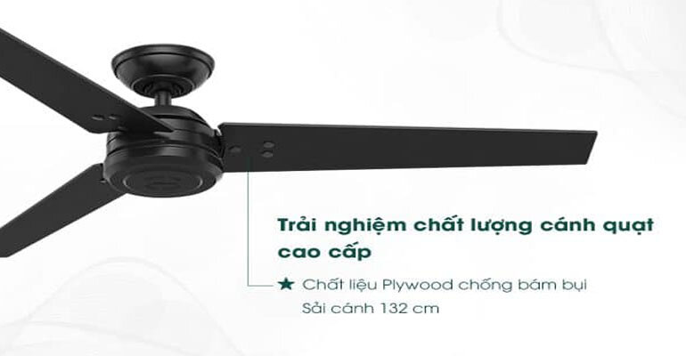 Công suất hoạt động của Hunter Protos 50624 lên đến 100W thích hợp sử dụng cho không gian ngoài trời quạt trần Hunter Protos 50624