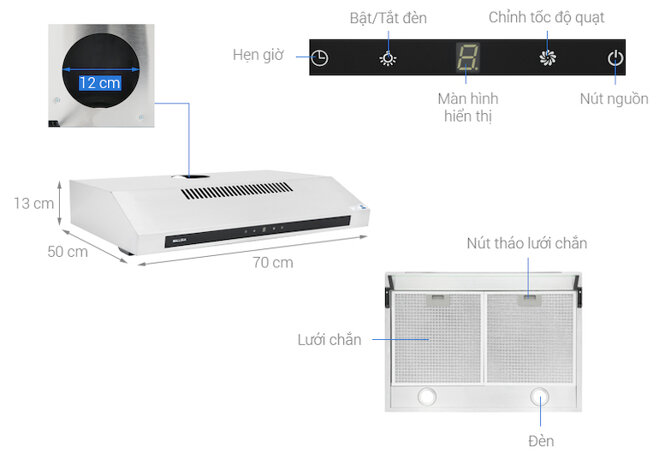 Máy hút mùi áp tường Malloca H342.7 TC