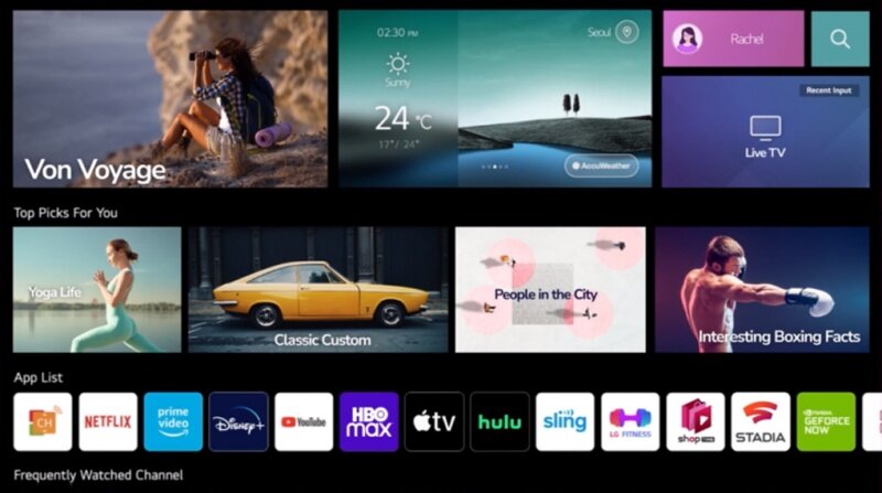 webOS có nhiều cải tiến về giao diện, quan trọng là được hứa hẹn cập nhật phần mềm tới 5 năm