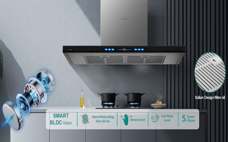 Tìm hiểu chi tiết máy hút mùi GrandX GX-H70T78B/G