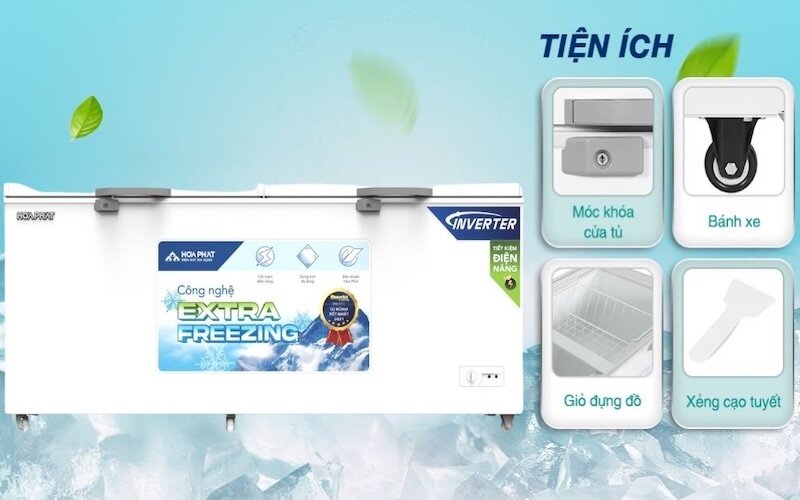 Một số tiện ích khác khi dùng tủ đông Hòa Phát Inverter 783 lít HPF AD8783