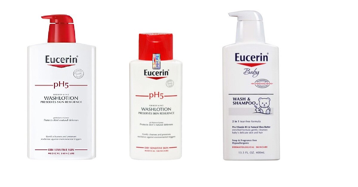 Sữa tắm Eucerin cho bé có mấy loại