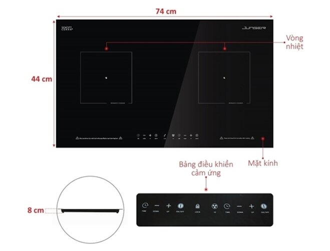 Bếp hồng ngoại Junger ID-18 thiết kế sang trọng, công nghệ tiên tiến