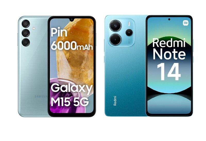 4 triệu nên mua Xiaomi Redmi Note 14 hay Samsung Galaxy M15 5G?