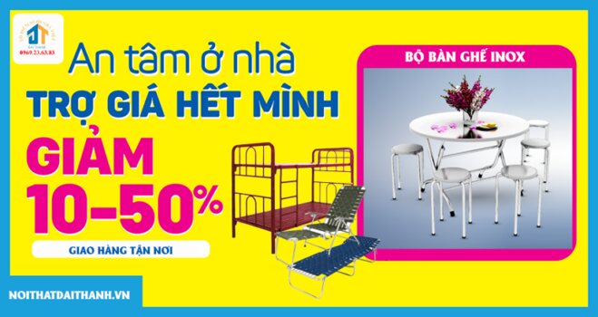 An tâm ở nhà - trợ giá hết mình từ 10 - 50%