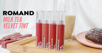 Review bảng màu son kem Romand Milk Tea Velvet Tint