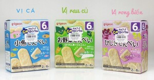 Review bánh ăn dặm cho bé Pigeon các vị: Có tốt không, vị nào ngon?