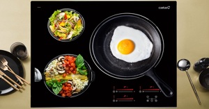 Review bếp từ âm 3 vùng nấu Cata INSB 6032