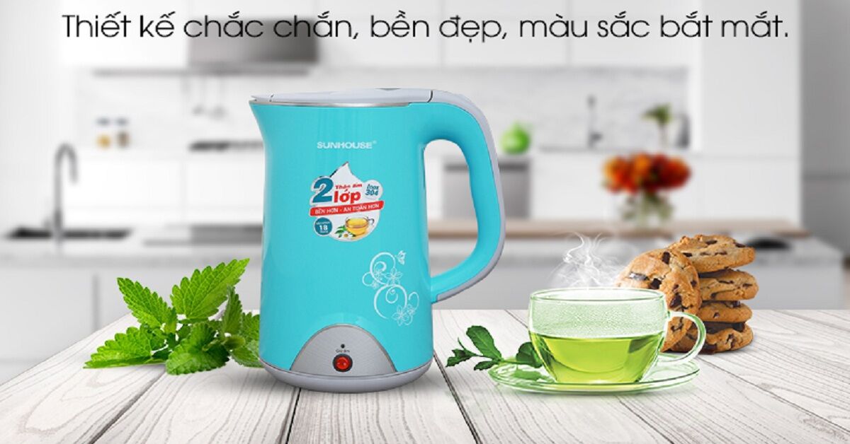 Review chất lượng bình siêu tốc Sunhouse SHD1388G 1,7 lít