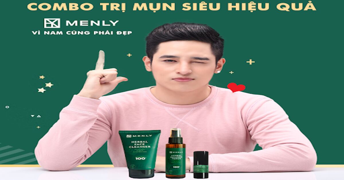 Review chi tiết bộ sản phẩm trị mụn Menly dành cho nam giới