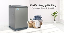 Review chi tiết máy giặt Aqua 8kg AQW-KS80GT.S