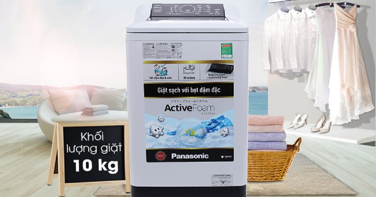 Review chi tiết máy giặt Panasonic 10kg NA-F100A4GRV