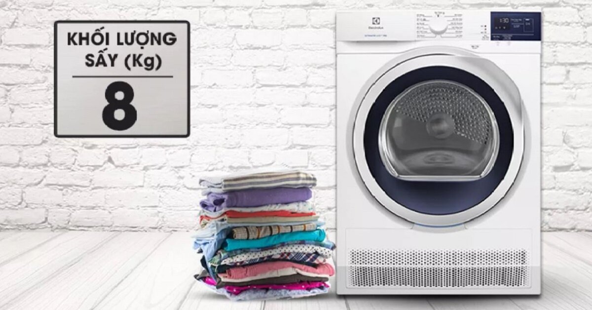 Review chi tiết máy sấy quần áo Electrolux 8kg EDC804CEWA