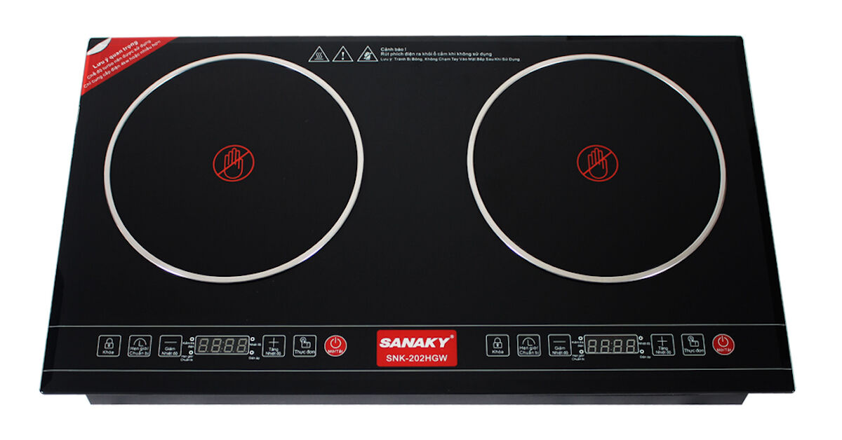 Review chi tiết sản phẩm bếp hồng ngoại đôi Sanaky SNK-202HGW
