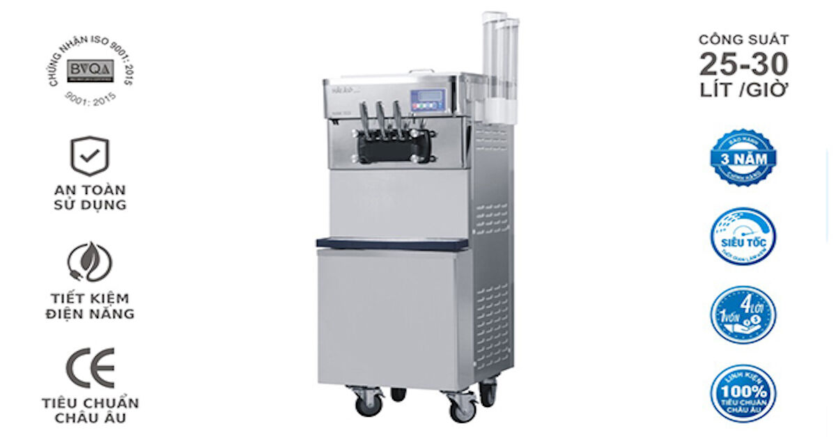 Review chi tiết về máy làm kem Hải Âu HAK 323