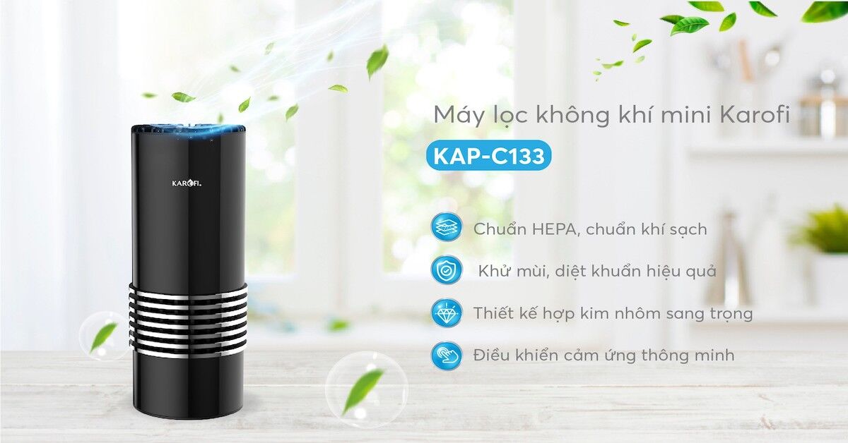 Review chi tiết về máy lọc không khí mini Karofi KAP-C133