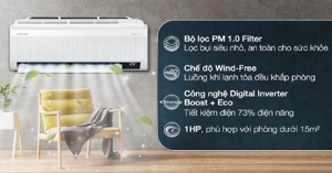 Review điều hòa Samsung 9000BTU 1 chiều Inverter AR10BYAAAWKNSV