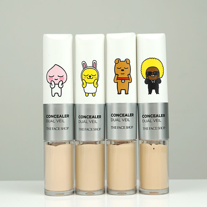 Review kem che khuyết điểm hai đầu The Face Shop Concealer Dual Veil Kakao Friends