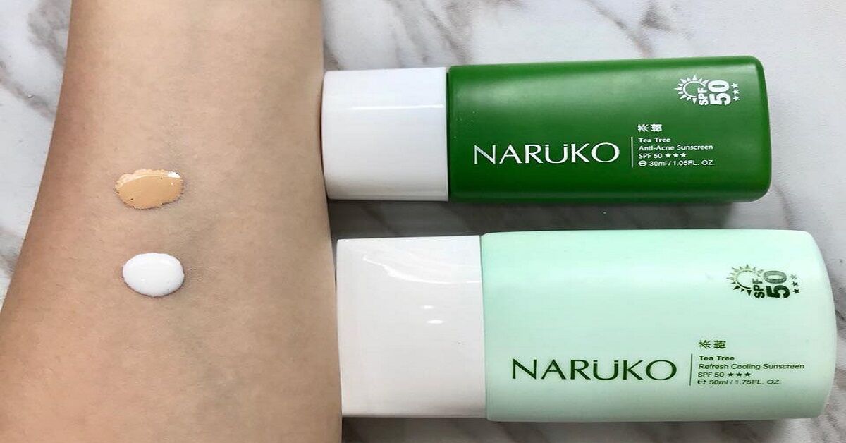 Review kem chống nắng Naruko dành cho da dầu mụn