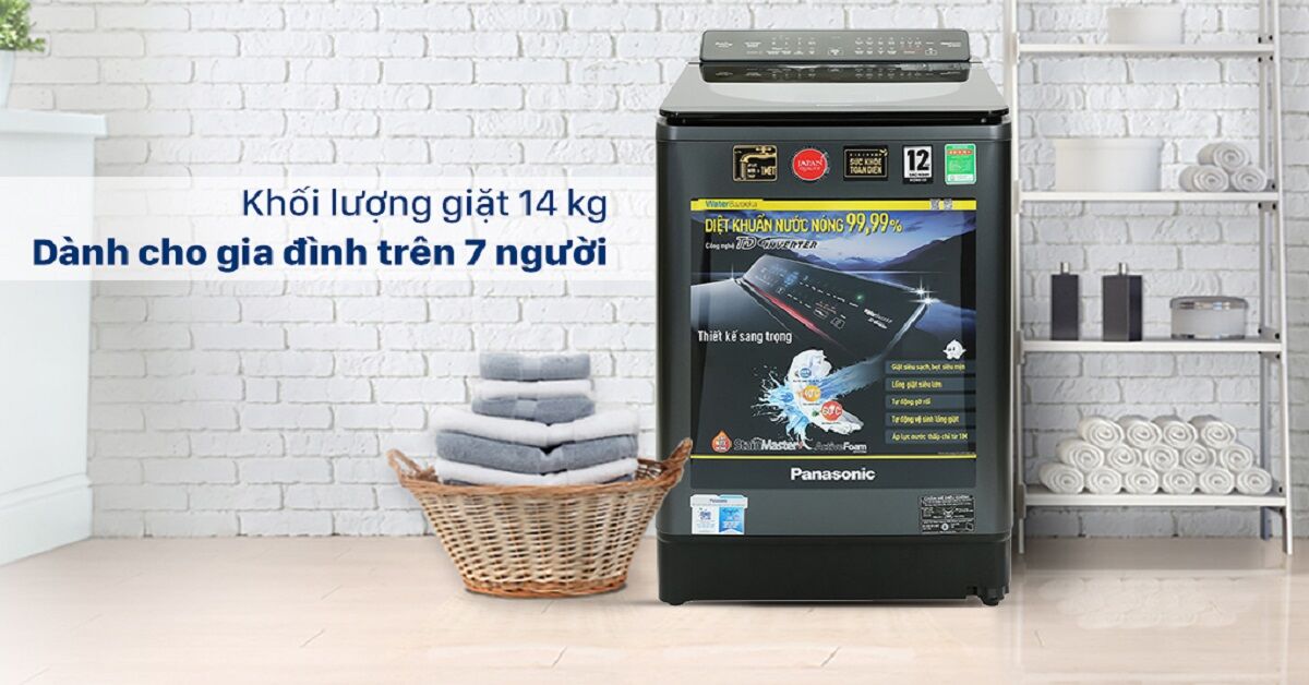 Review máy giặt Panasonic Inverter 14 kg NA-FD14V1BRV