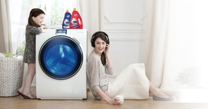 Review máy giặt Samsung Inverter 10kg WW10TA046AX/SV